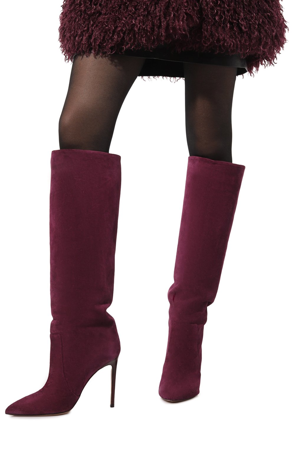 Замшевые сапоги stiletto 105 PARIS TEXAS фиолетового цвета по цене 76100 руб., арт. PX501STK/XV003, фото 3 Замшевые сапоги stiletto 105 PARIS TEXAS, арт. PX501STK/XV003, фото 3