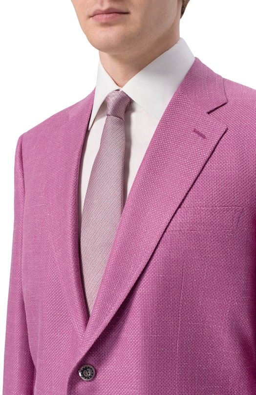 Шелковый галстук Brioni 061D00/PD493 Розовый  061D00/PD493 Фото 2