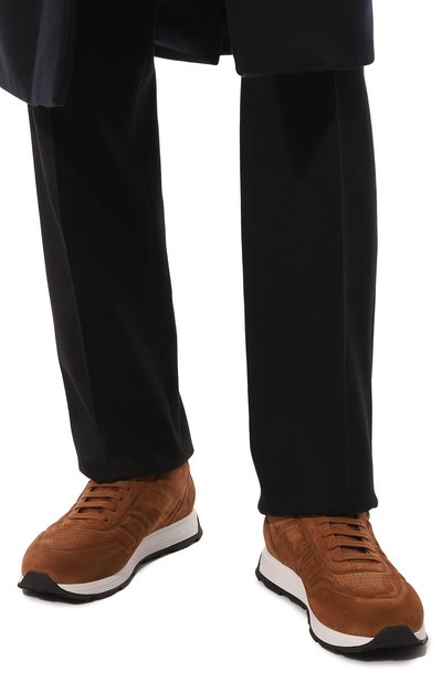 Замшевые кроссовки STEFANO RICCI коричневого цвета по цене 107000 руб., арт. US61_G6419/SDPWY, фото 3 Замшевые кроссовки STEFANO RICCI, арт. US61_G6419/SDPWY, фото 3