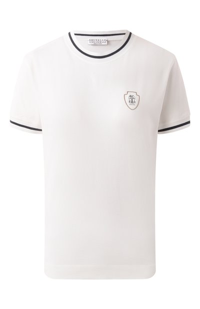 Женская хлопковая футболка BRUNELLO CUCINELLI, арт. M0T81VD110