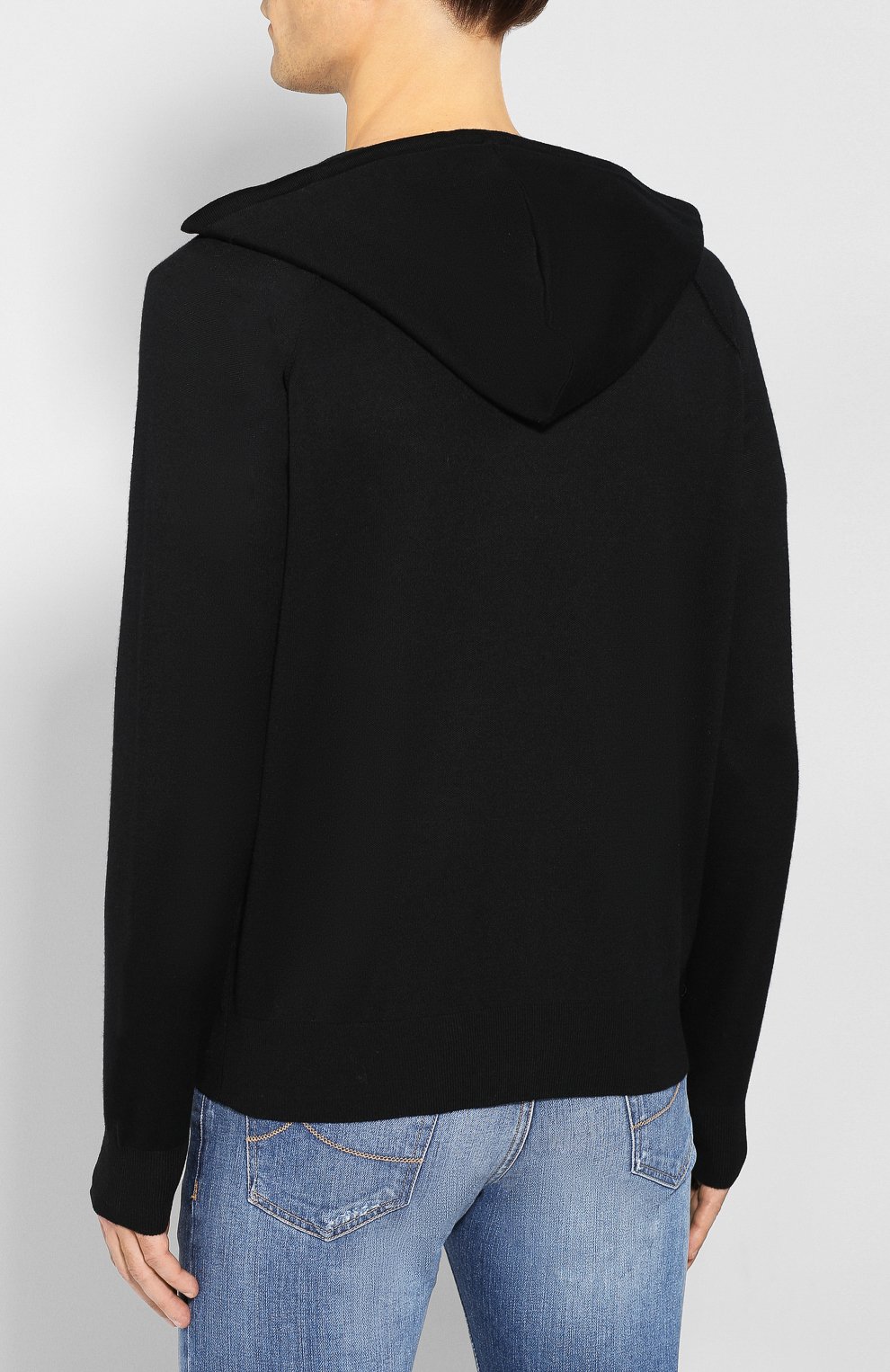 Шерстяная толстовка CANALI черного цвета по цене 96100 руб., арт. C0657/MK00780, фото 4 Шерстяная толстовка CANALI, арт. C0657/MK00780, фото 4