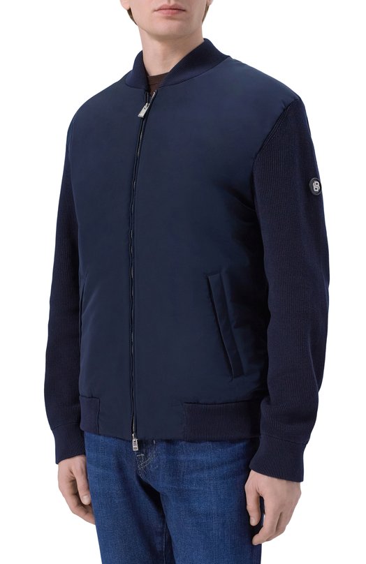 Комбинированный кардиган BOSS 50556325 Синий  50556325 Фото 3