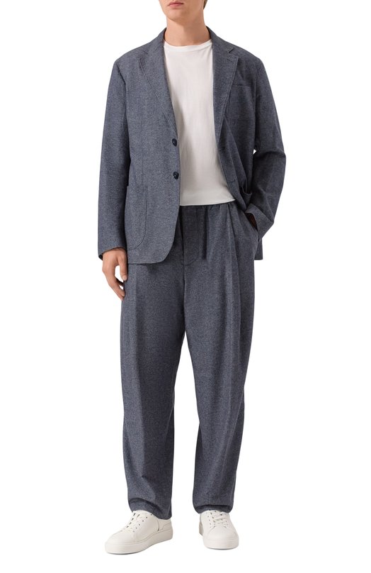Брюки из кашемира и хлопка Giorgio Armani GM002253/TE17854 Синий  GM002253/TE17854 Фото 2
