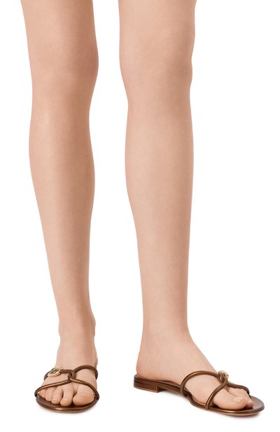 Кожаные шлепанцы black mamba GIANVITO ROSSI, арт. G10017.05RIC.NPSCH0C, фото 3