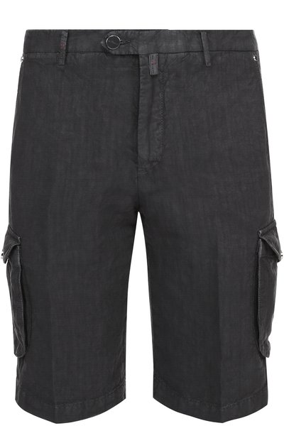 Льняные шорты с накладными карманами KITON, арт. UFPPB/6N95, фото 1