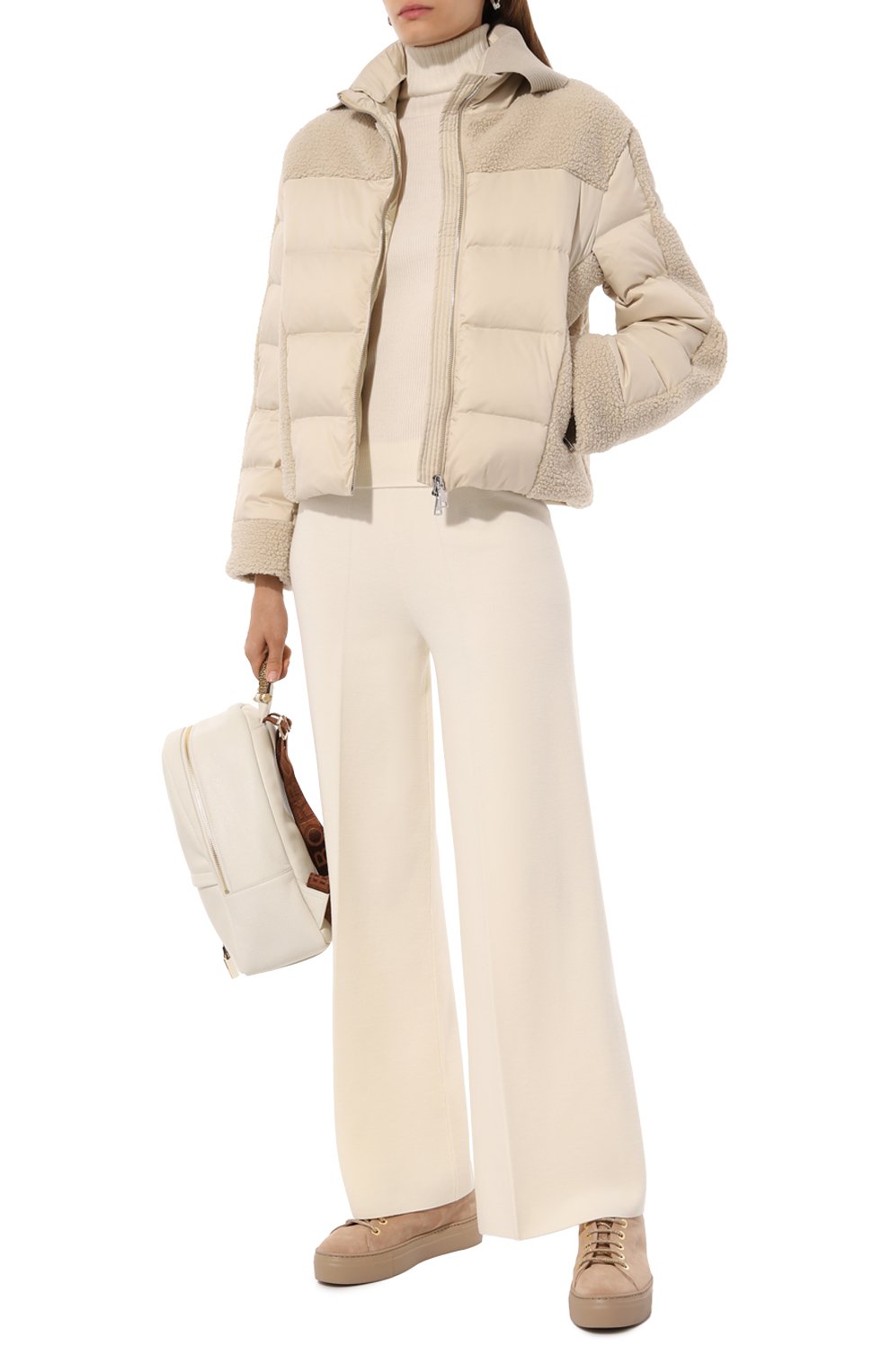 Пуховик ADD кремового цвета по цене 59950 руб., арт. 10AWC35, фото 2 Пуховик ADD, арт. 10AWC35, фото 2