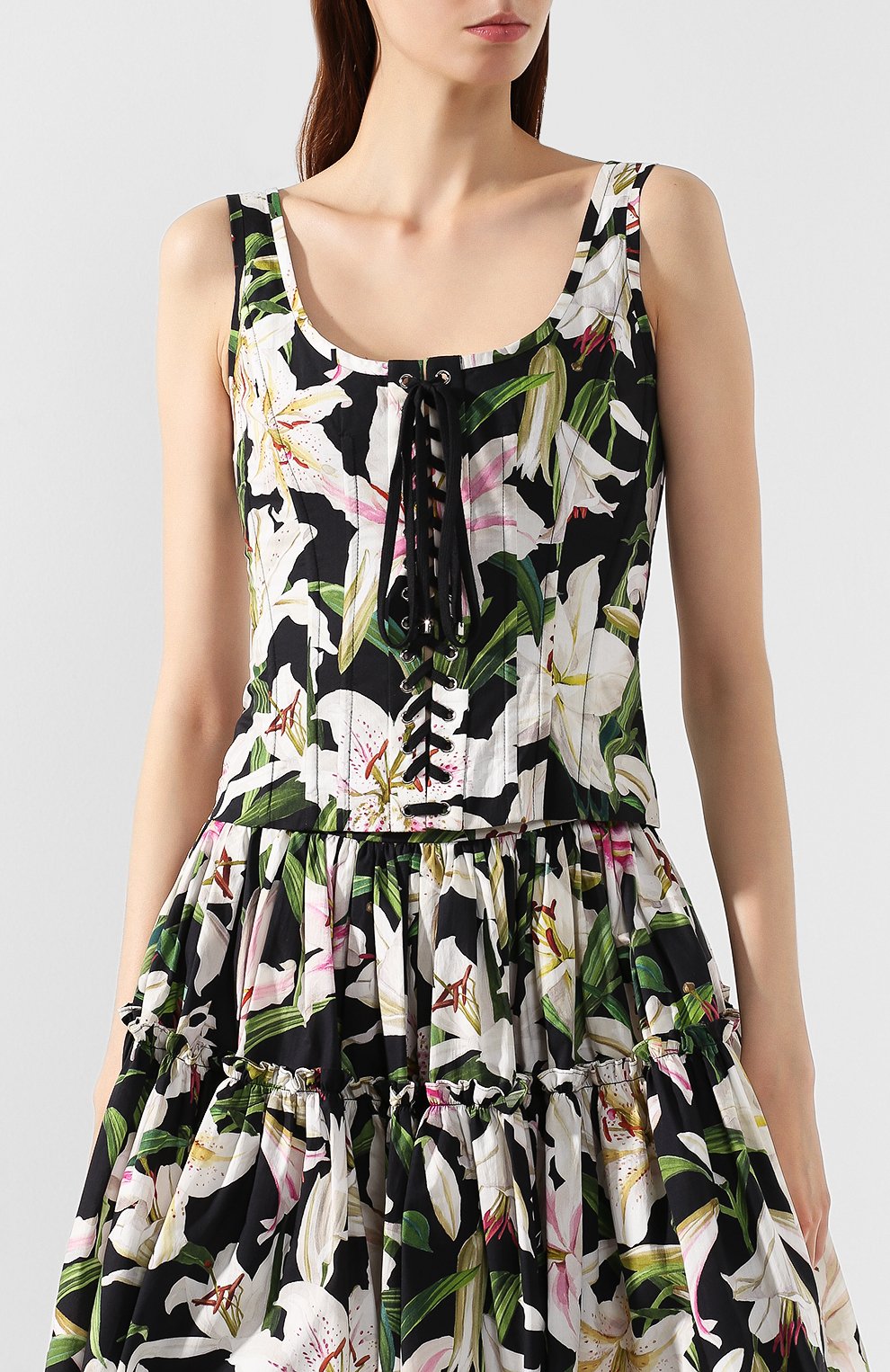 Хлопковый топ DOLCE & GABBANA, арт. F73R8T/HS5E0, фото 3