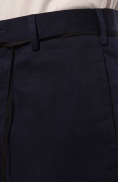 Мужские хлопковые брюки MARNI темно-синего цвета, арт. PUMU0110A8/UTC084 | Фото 5 (Длина (брюки, джинсы): Стандартные; Случай: Повседневный; Материал сплава: Проставлено; Материал внешний: Хлопок; Драгоценные камни: Проставлено; Стили: Кэжуэл)