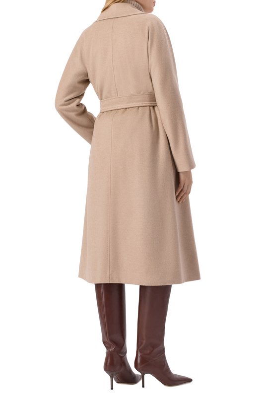 Кашемировое пальто Max Mara Studio EUCLIDE Бежевый  EUCLIDE Фото 4