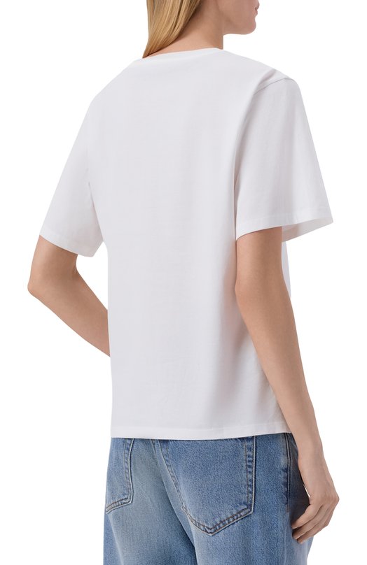 Хлопковая футболка Weekend Max Mara WKDVENAC0 Белый  WKDVENAC0 Фото 4
