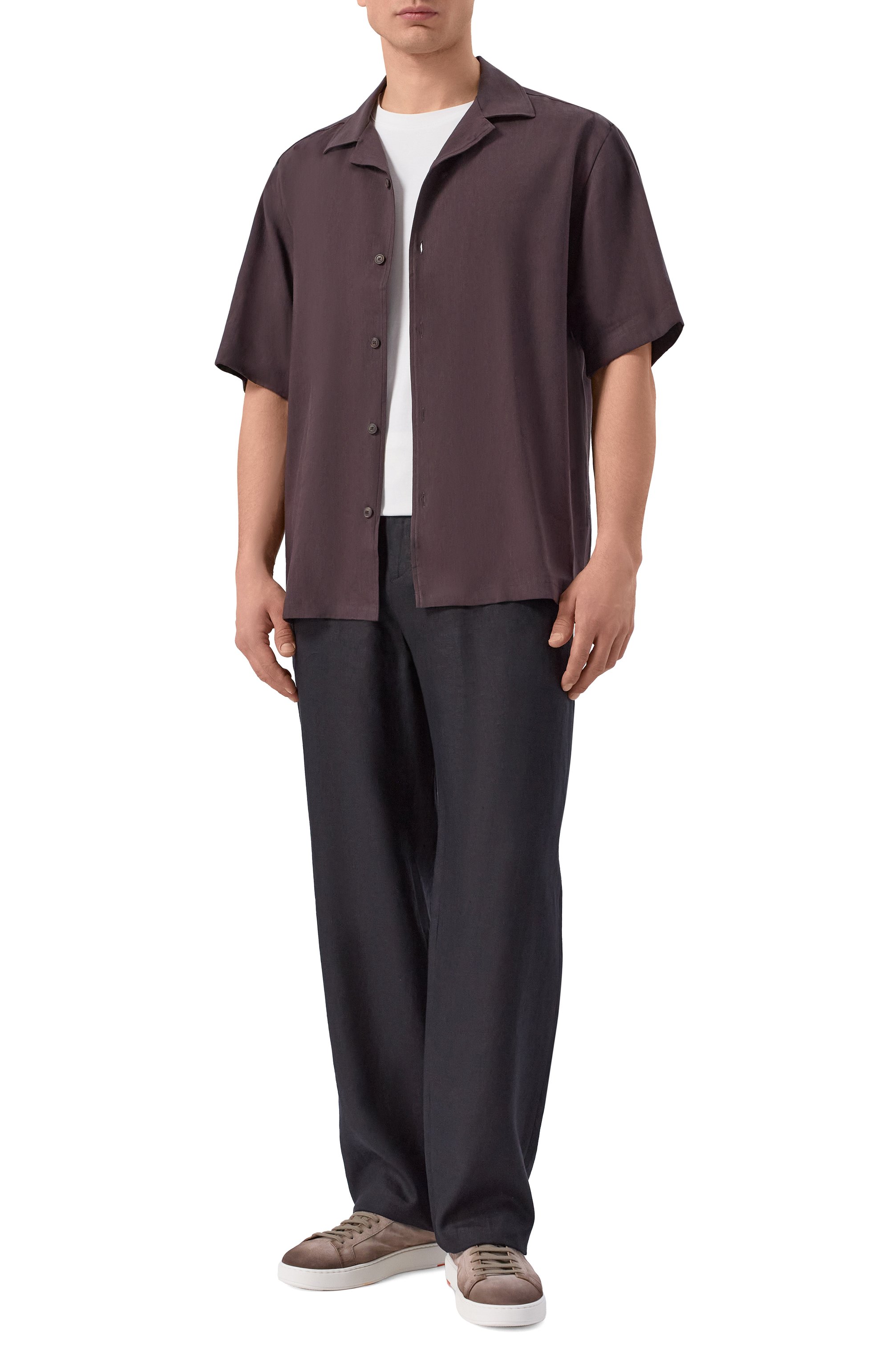 Рубашка изо льна и вискозы BOSS, арт. 50561449, фото 2