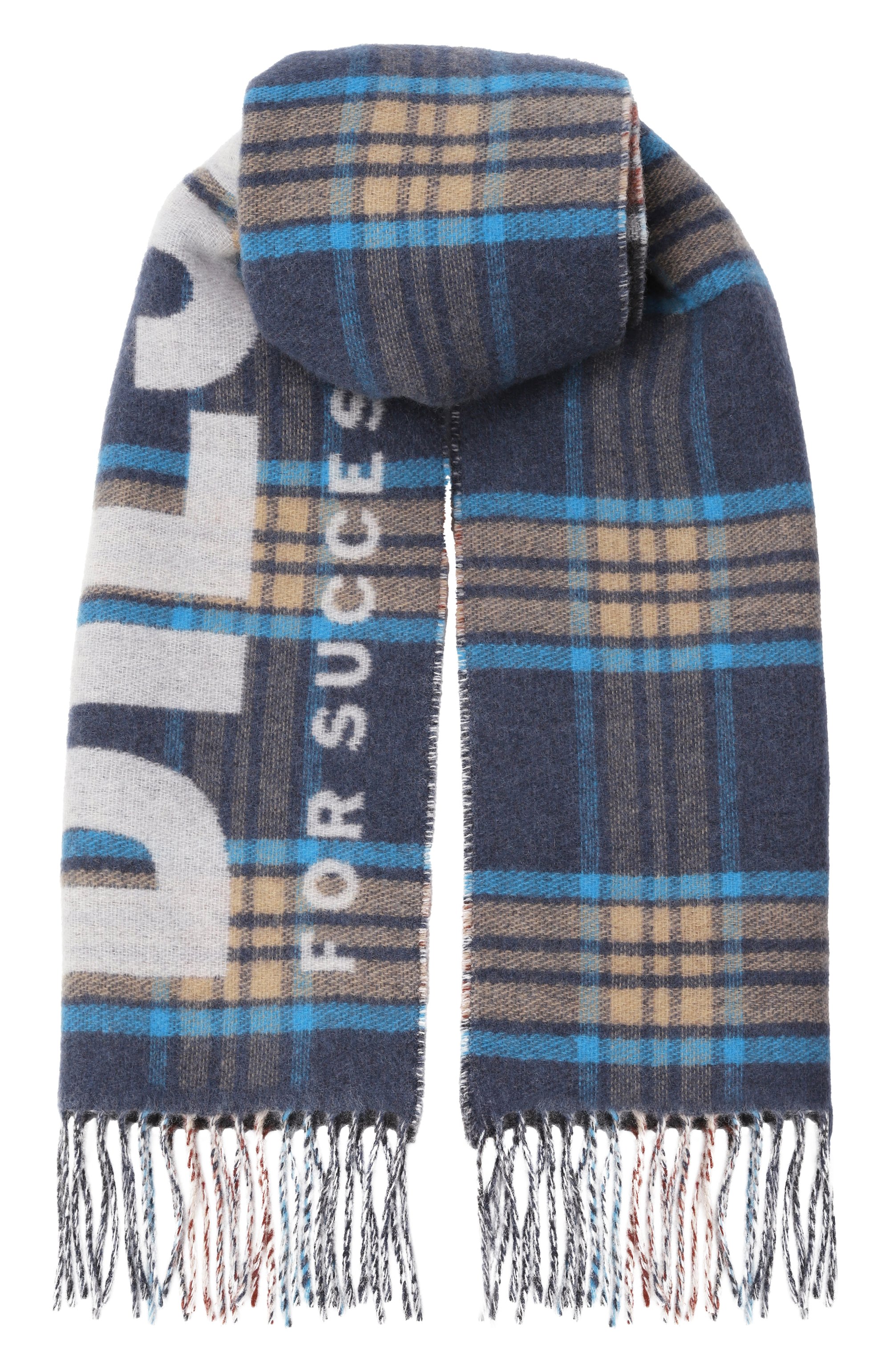 Шерстяной шарф DIESEL синего цвета по цене 14750 руб., арт. A19513/0DCCY, фото 1 Шерстяной шарф DIESEL, арт. A19513/0DCCY, фото 1