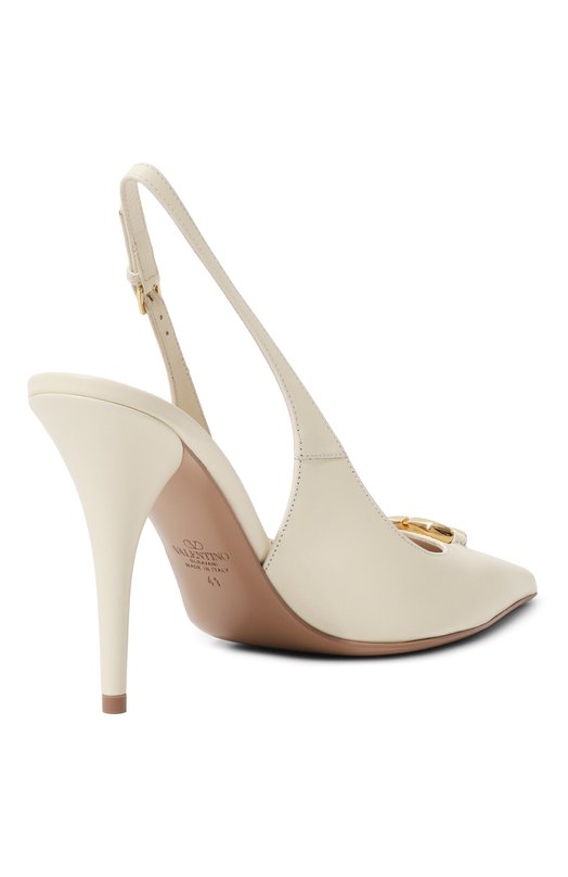 Кожаные туфли VLogo Valentino 5W2S0JE0/EEY Кремовый  5W2S0JE0/EEY Фото 5
