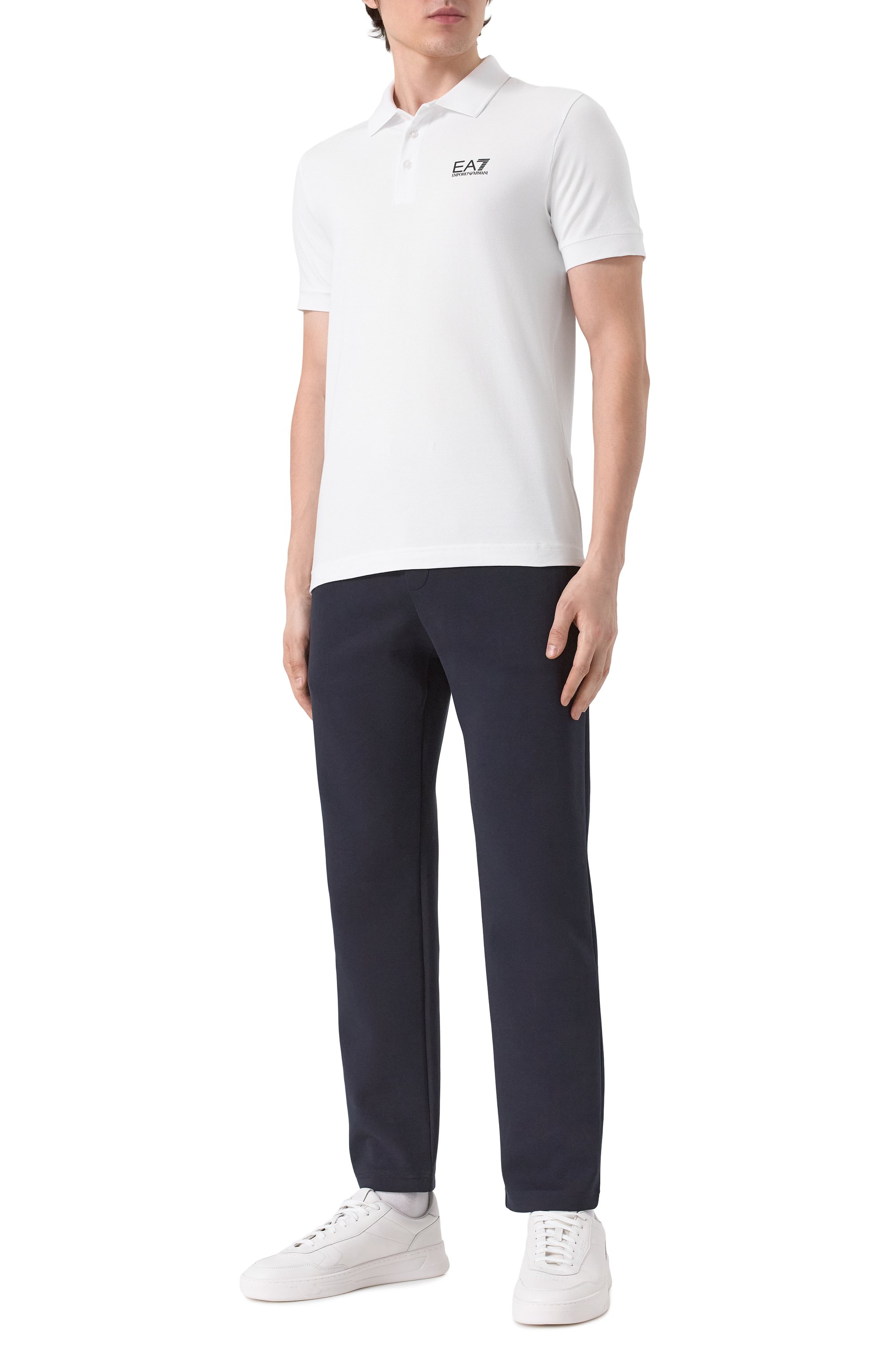 Хлопковое поло EA7, арт. 8NPF14/PJVQZ, фото 2