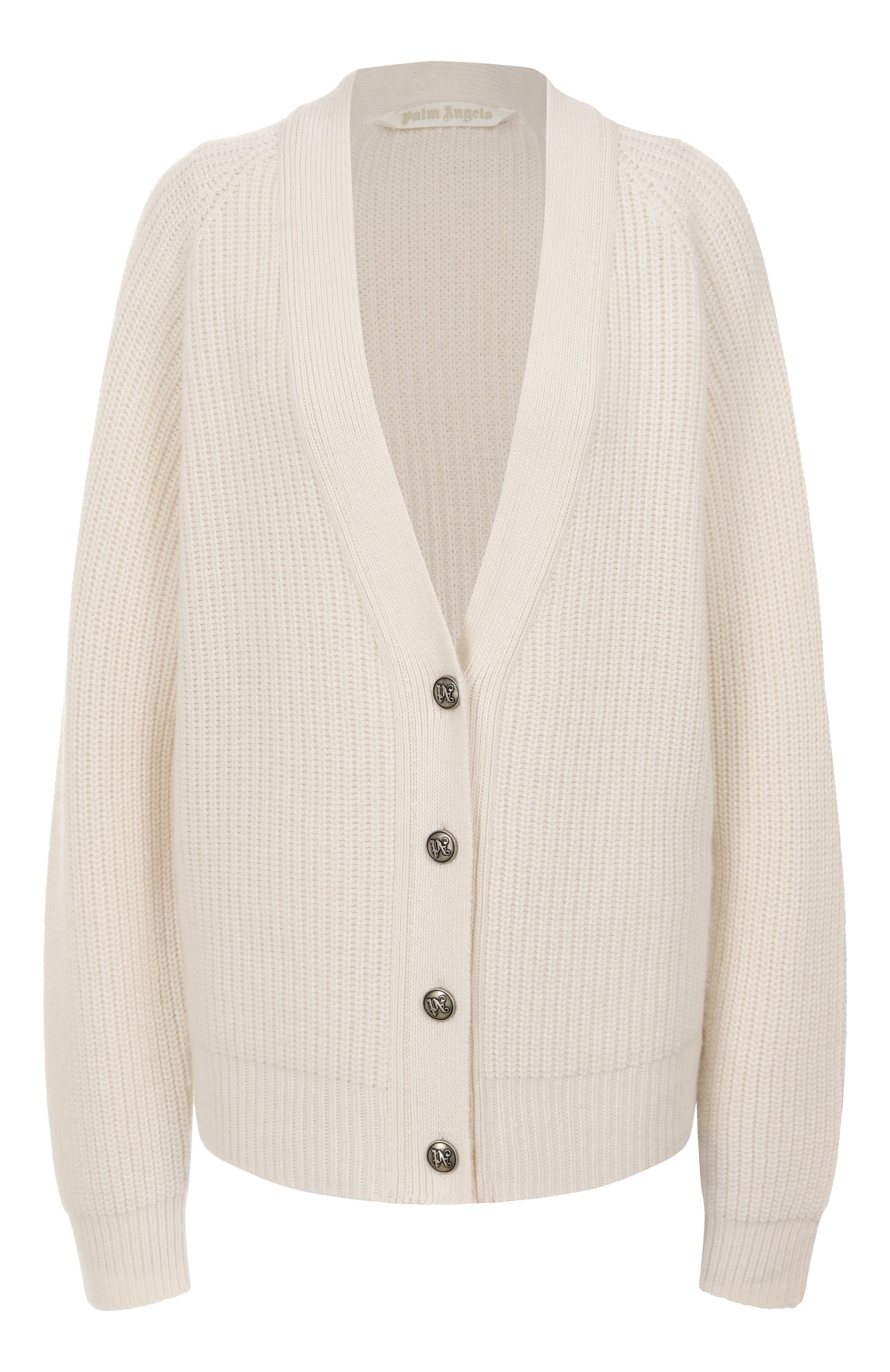 Кардиган из шерсти и вискозы PALM ANGELS, арт. PWHB045F25KNI001, фото 1