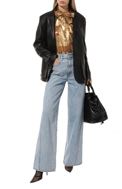 Блузка GUCCI золотого цвета по цене 216000 руб., арт. 608034 ZADFU, фото 2 Блузка GUCCI, арт. 608034 ZADFU, фото 2