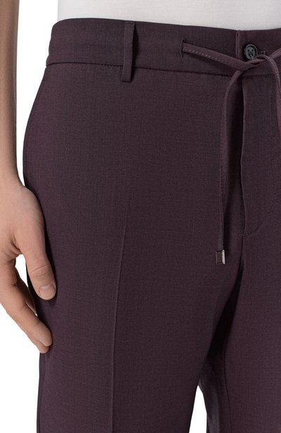 Брюки из шерсти и вискозы BERWICH темно-коричневого цвета по цене 39750 руб., арт. SPIAGGIA 20/ZG1350, фото 5 Брюки из шерсти и вискозы BERWICH, арт. SPIAGGIA 20/ZG1350, фото 5