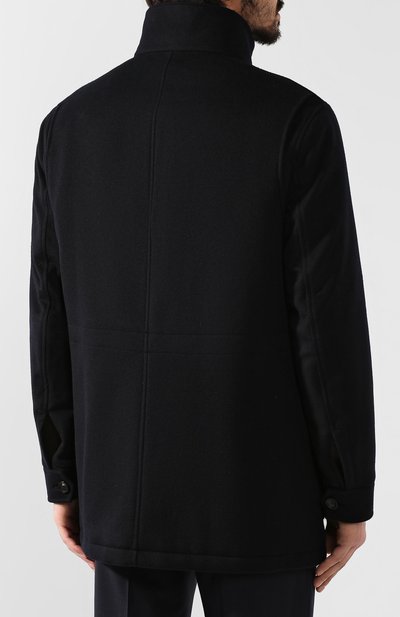 Кашемировое пальто с воротником из нутрии ZEGNA, арт. UTT49/350KN, фото 4