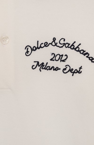 Хлопковое поло DOLCE & GABBANA, арт. L4JTGW/G7PFM/2-6, фото 3