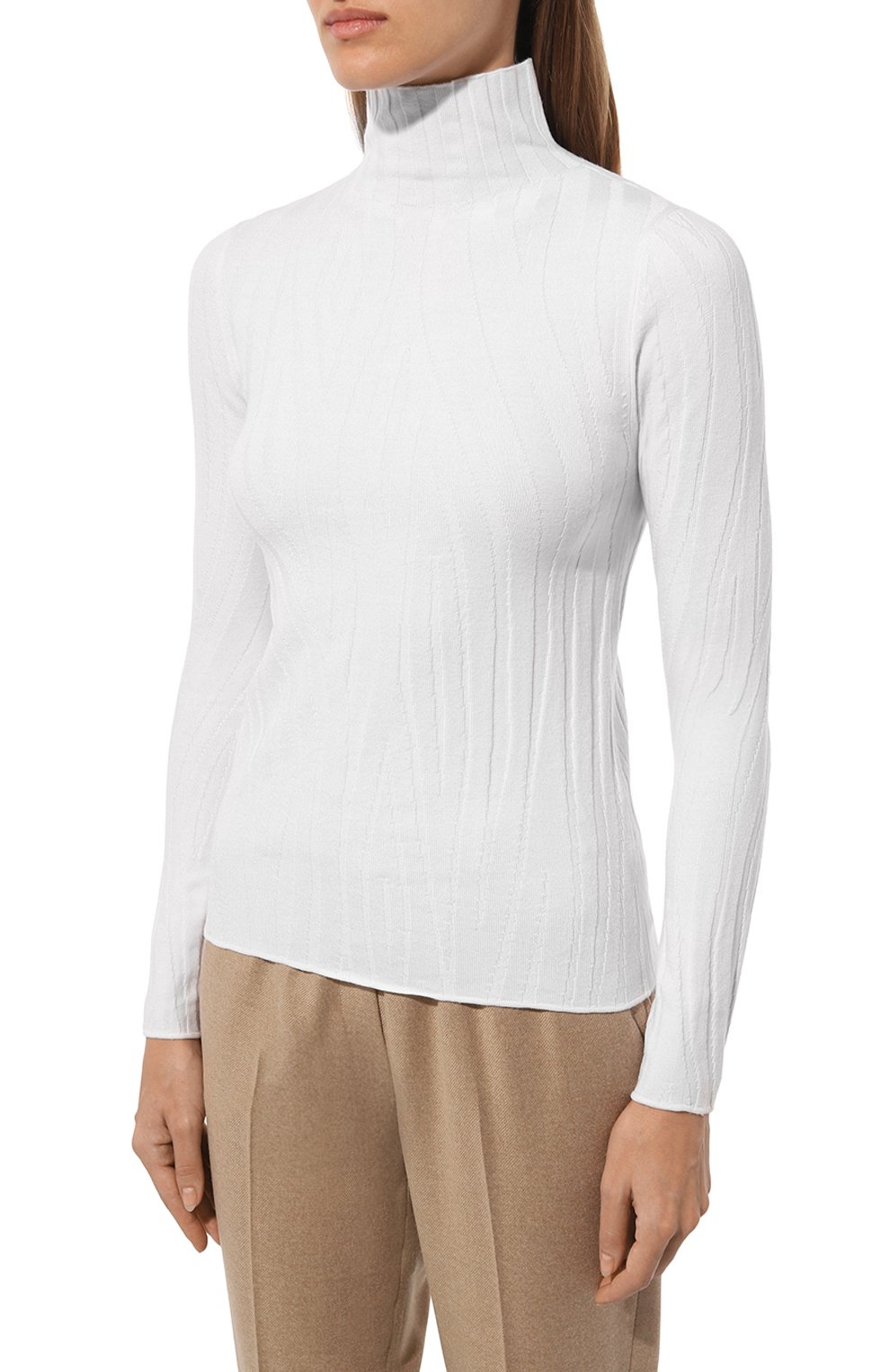 Шерстяная водолазка LORENA ANTONIAZZI белого цвета по цене 69950 руб., арт. I24119DM75A/2981, фото 3 Шерстяная водолазка LORENA ANTONIAZZI, арт. I24119DM75A/2981, фото 3