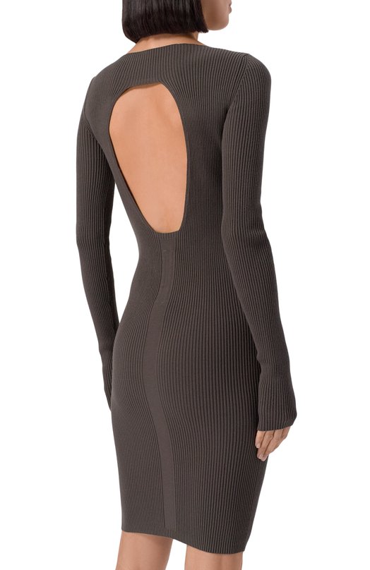 Платье из вискозы Rick Owens RP02E4616/RIBVI Серый  RP02E4616/RIBVI Фото 4