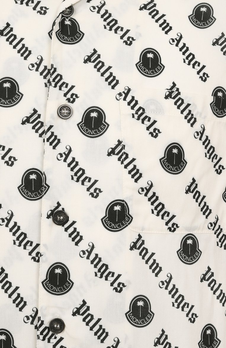 Мужская рубашка из вискозы 8 moncler palm angels  MONCLER GENIUS кремового цвета, арт. 2F00002/M2486 | Фото 6 (Рукава: Короткие; Материал внешний: Вискоза; Длина (для топов): Стандартные; Воротник: Отложной; Случай: Повседневный; Стили: Кэжуэл; Принт: С принтом; Автоматизация ТО: Проставлено; Автоматизация состава: Проставлено; Детали: Без декора)