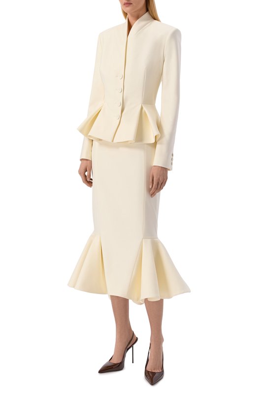 Шерстяная юбка Shervarli SK-25-0019 Кремовый  SK-25-0019 Фото 2