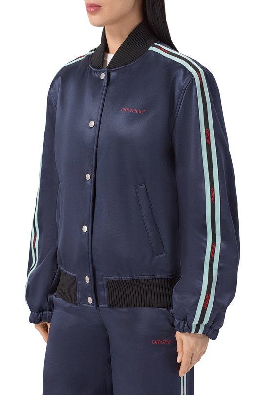 Бомбер Off-White 0WEK000S26FAB001 Синий  0WEK000S26FAB001 Фото 3