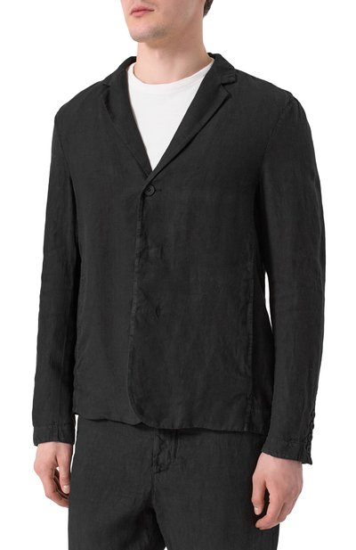 Льняной пиджак TRANSIT черного цвета по цене 69950 руб., арт. CFUTRZD134, фото 5 Льняной пиджак TRANSIT, арт. CFUTRZD134, фото 5