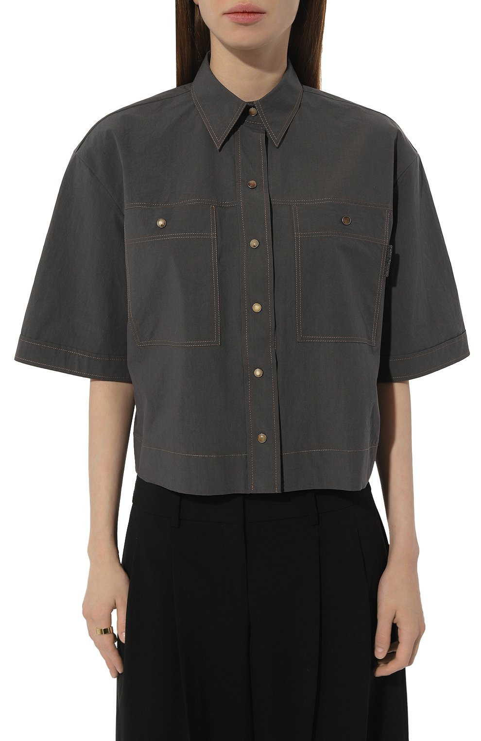 Джинсовая рубашка BRUNELLO CUCINELLI, арт. ML949B1348, фото 3