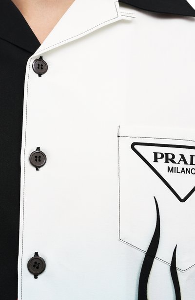 Хлопковая рубашка PRADA, арт. UCS406-1Z22-F0002-212, фото 5
