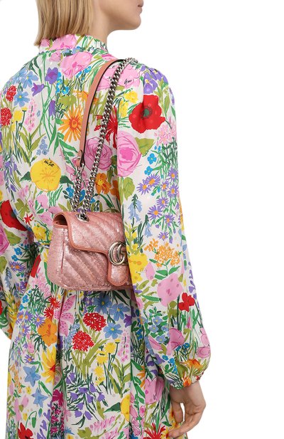 Сумка gg marmont 2.0 mini GUCCI розового цвета по цене 285120 руб., арт. 446744/9SYWP, фото 2 Сумка gg marmont 2.0 mini GUCCI, арт. 446744/9SYWP, фото 2