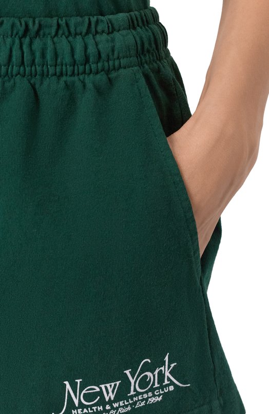 Хлопковые шорты Sporty and Rich SH037606034GR10 Зелёный  SH037606034GR10 Фото 5