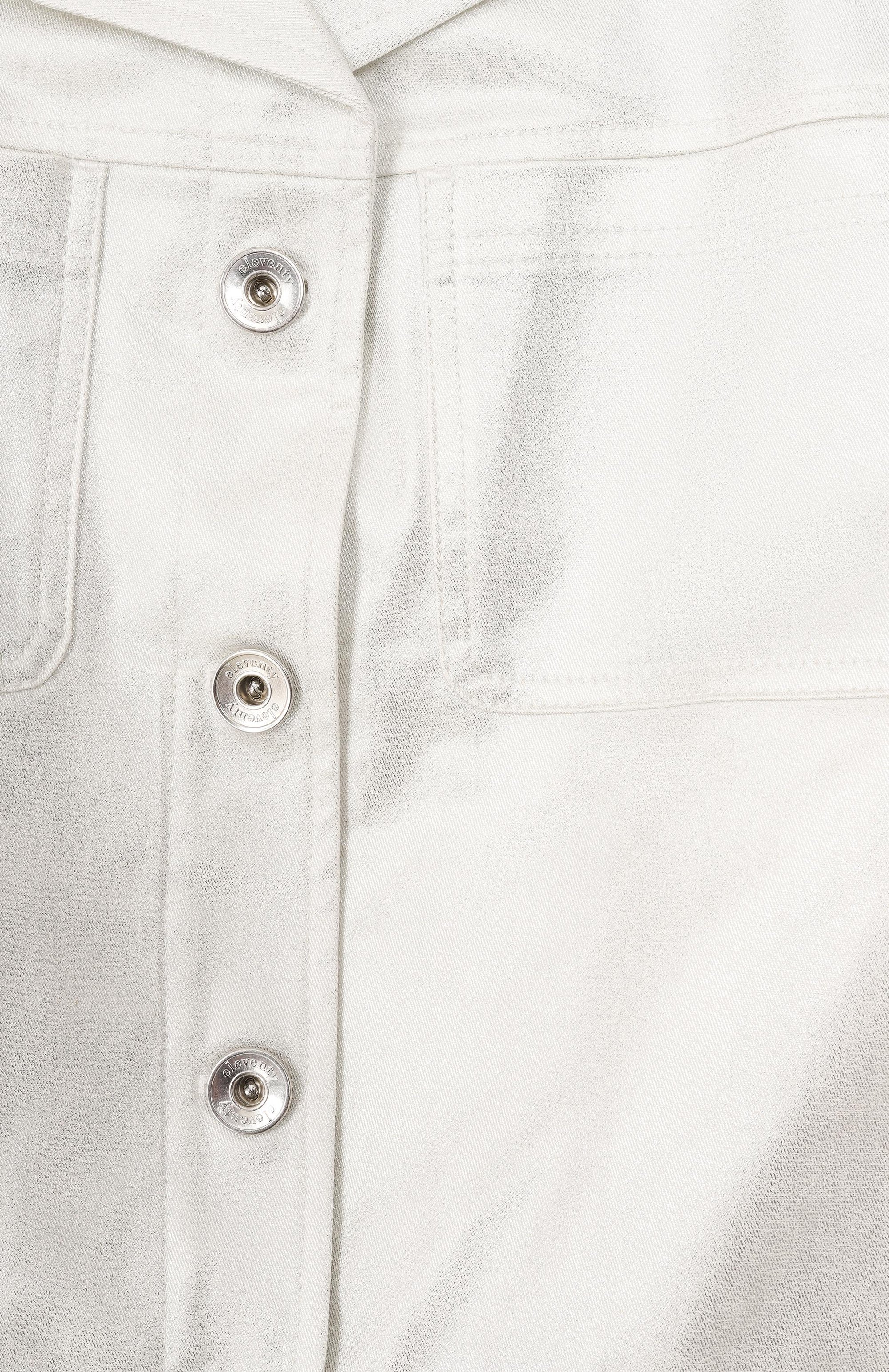 Джинсовая куртка ELEVENTY молочного цвета по цене 29950 руб., арт. EY2A87/G0208, фото 3 Джинсовая куртка ELEVENTY, арт. EY2A87/G0208, фото 3