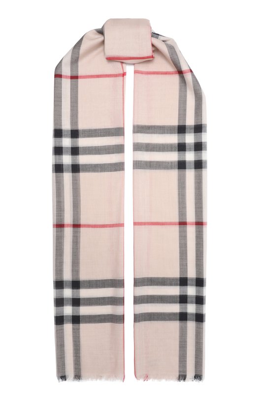 Шарф из шерсти и шелка Burberry 8078782 Бежевый 8078782