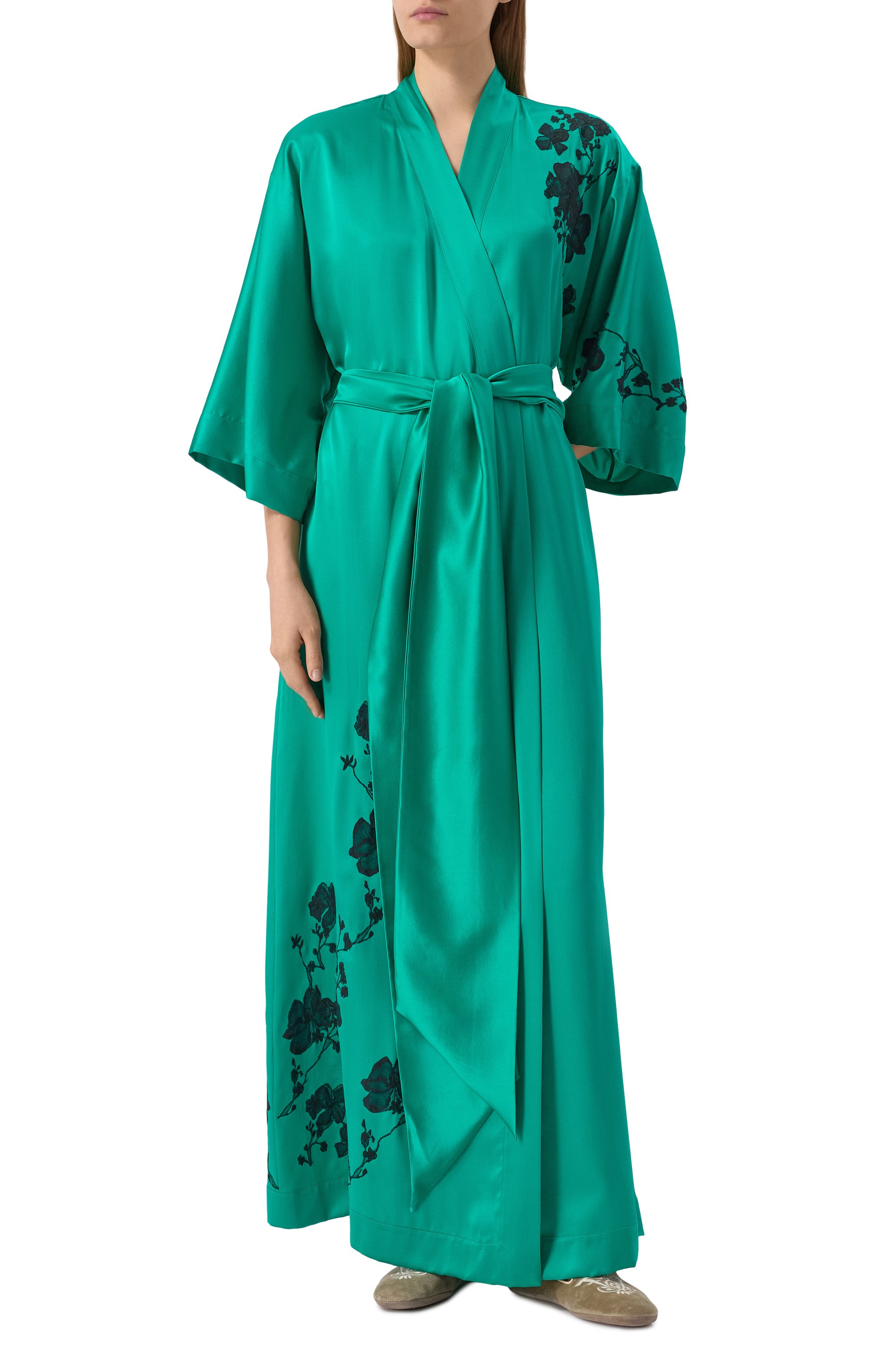 Шелковый халат CARINE GILSON, арт. SA0168SS, фото 3