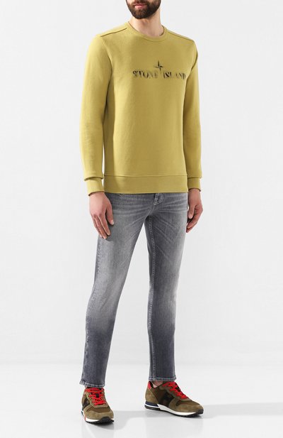 Комбинированные кроссовки HOGAN хаки цвета по цене 37350 руб., арт. HXM3830AN51MBV, фото 2 Комбинированные кроссовки HOGAN, арт. HXM3830AN51MBV, фото 2