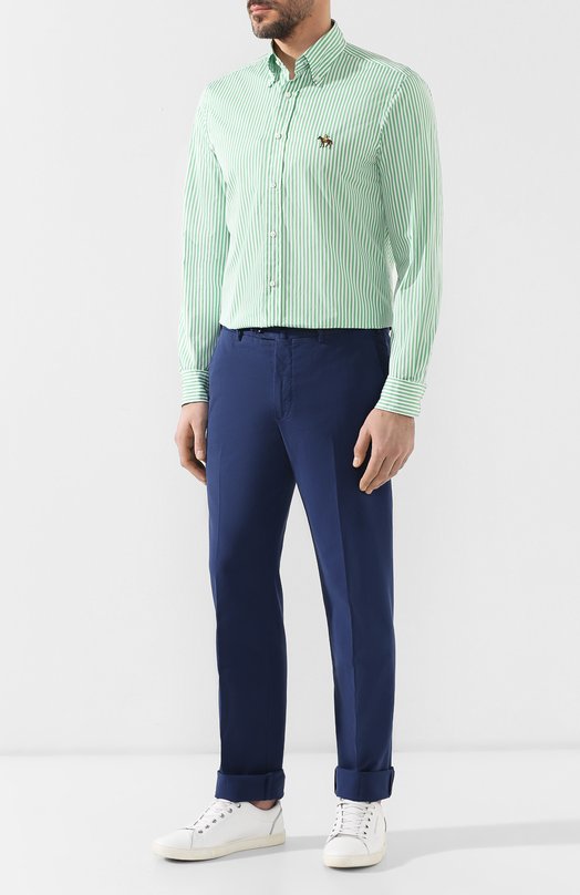 

Хлопковая сорочка с воротником button down Ralph Lauren, Зелёный