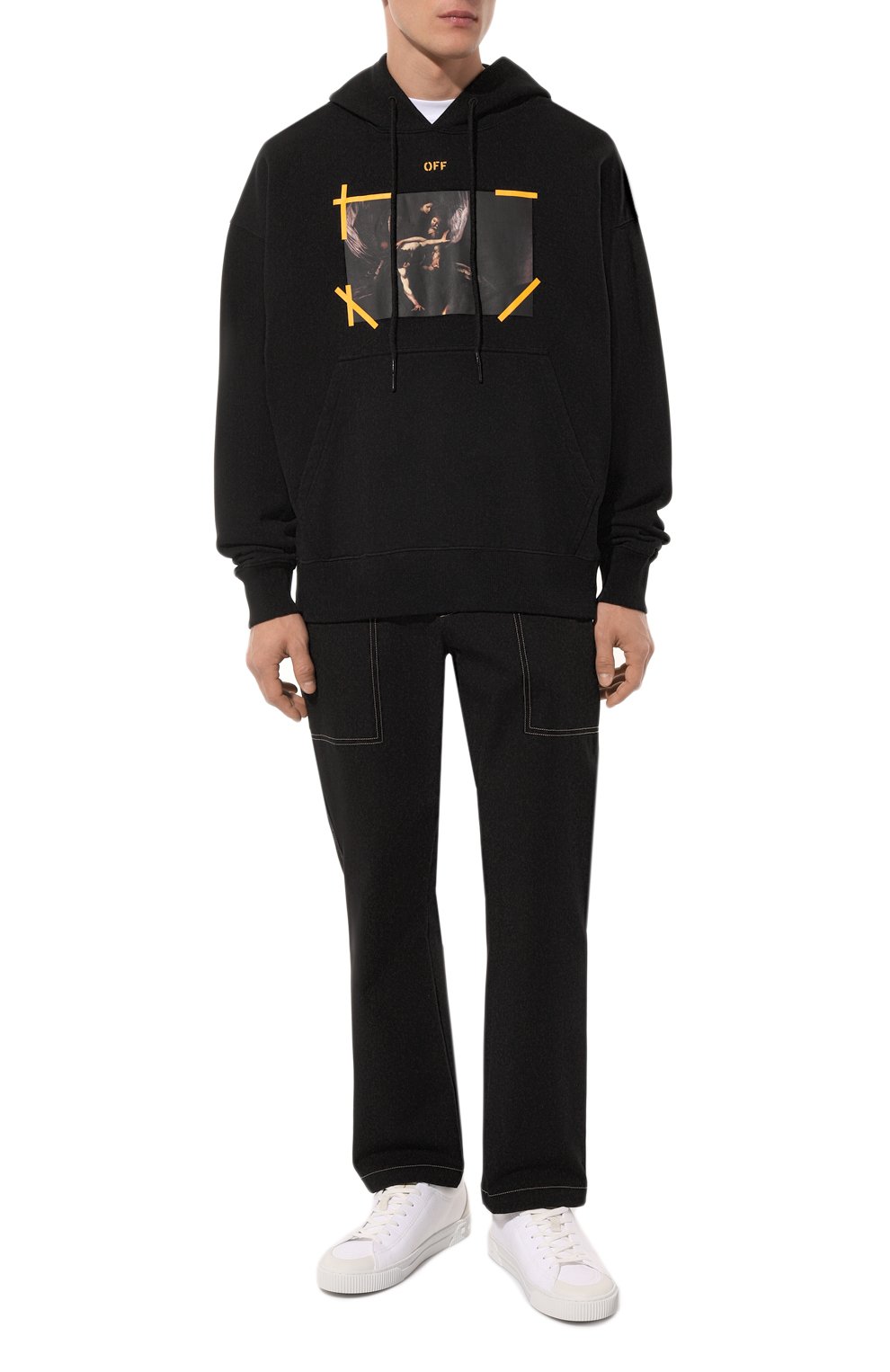 Хлопковое худи OFF-WHITE, арт. OMBB085C99FLE0091001, фото 2