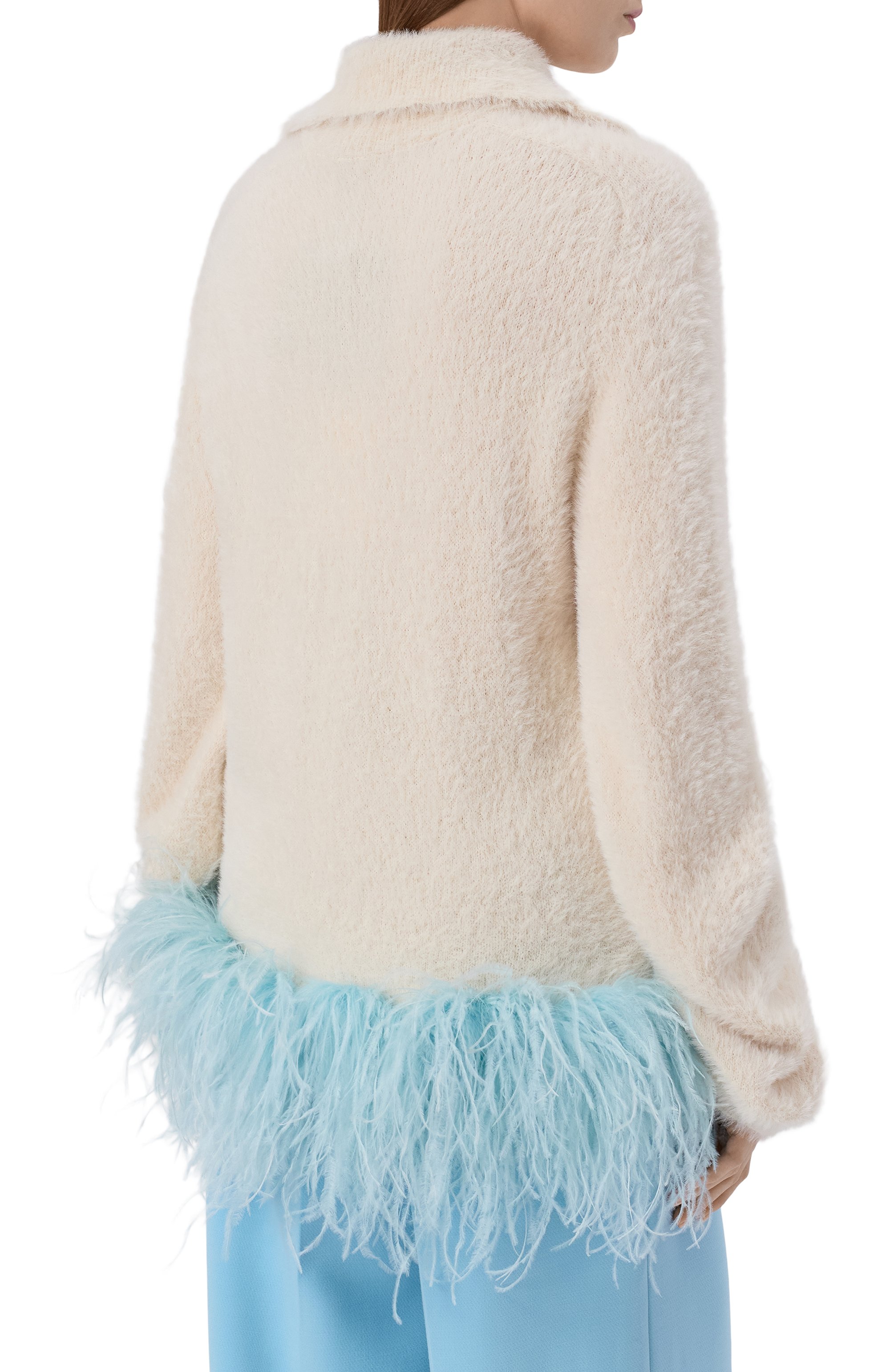 Пуловер с отделкой перьями страуса LEFFERS, арт. 46.52.97.15.05\02, фото 4