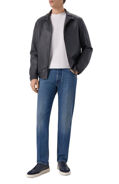 Кожаный бомбер EMPORIO ARMANI, арт. 01R55P/01P54, фото 2