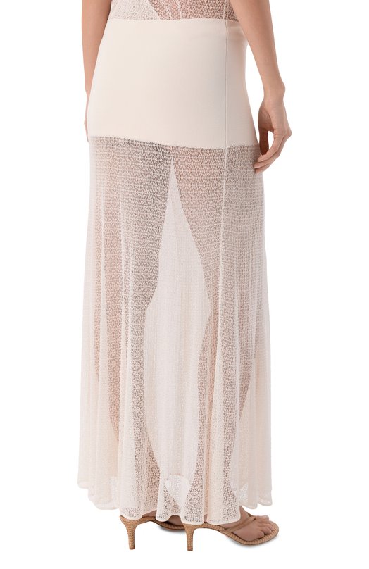 Юбка из вискозы 12 STOREEZ 136881 Кремовый  136881 Фото 4