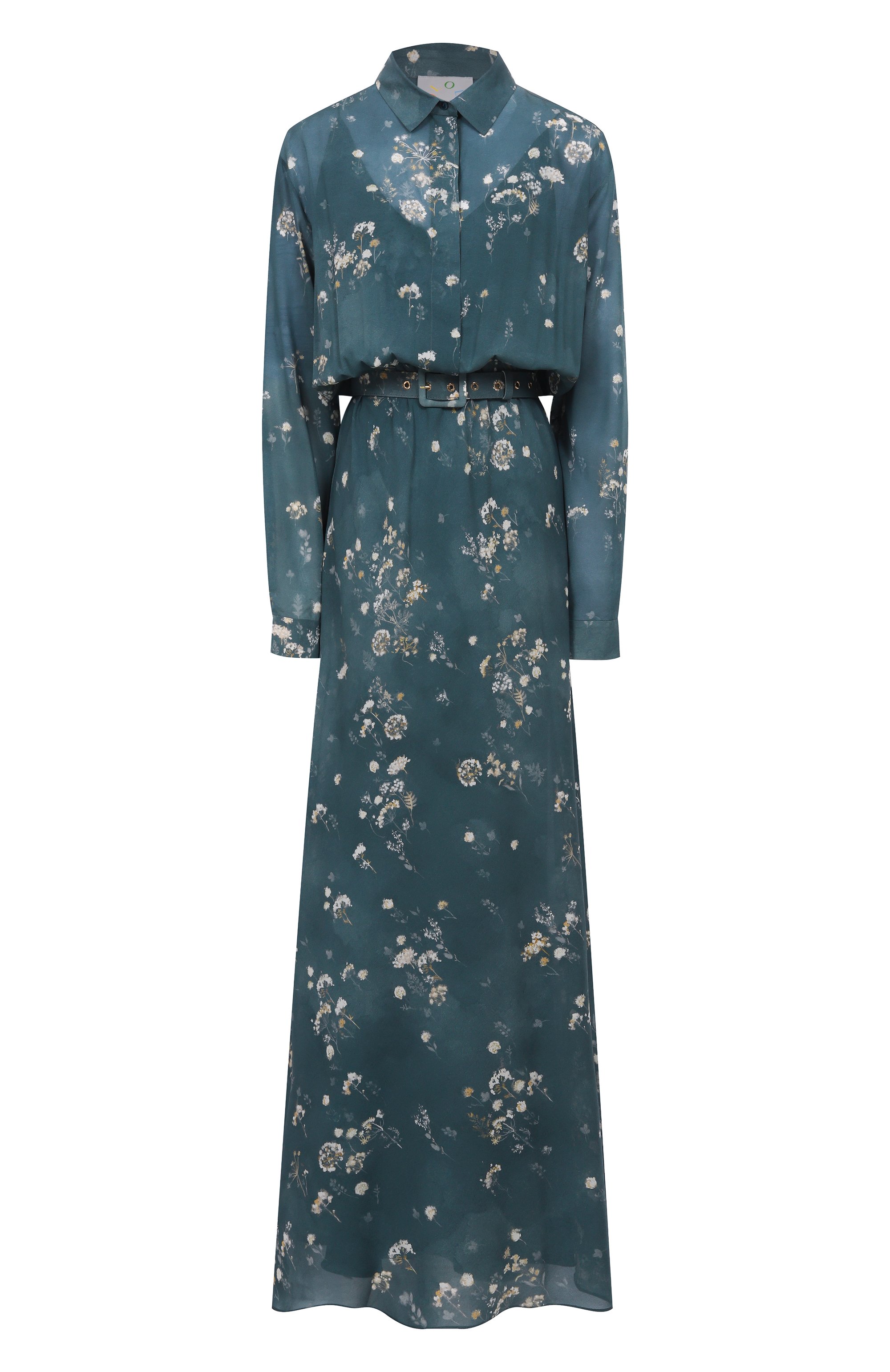 Шелковое платье OLOLOL зеленого цвета по цене 140000 руб., арт. OLDE120B/1008.FI505, фото 1 Шелковое платье OLOLOL, арт. OLDE120B/1008.FI505, фото 1