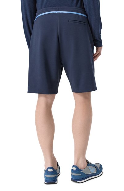 Хлопковые шорты BOSS GREEN темно-синего цвета по цене 17950 руб., арт. 50530051, фото 4 Хлопковые шорты BOSS GREEN, арт. 50530051, фото 4