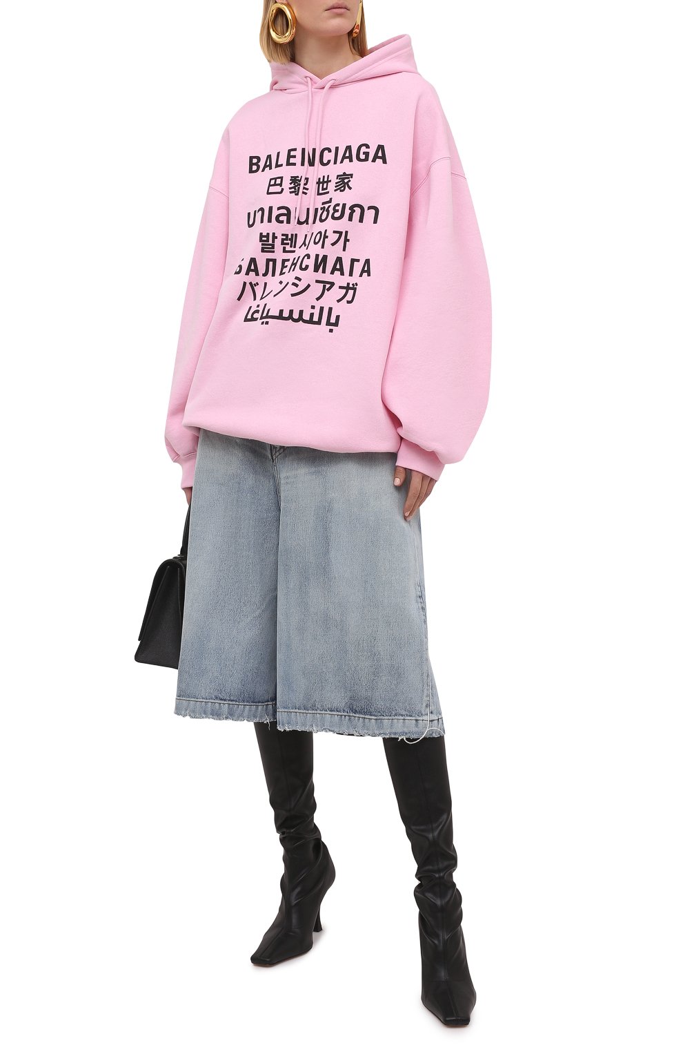 Худи BALENCIAGA розового цвета по цене 123000 руб., арт. 641529/TJVI6, фото 2 Худи BALENCIAGA, арт. 641529/TJVI6, фото 2