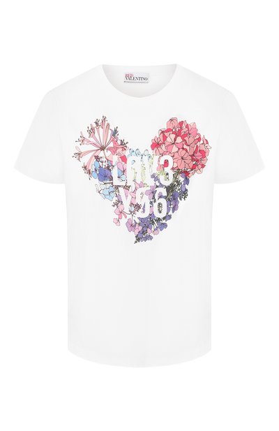 Женская хлопковая футболка REDVALENTINO, арт. SR3MG03U/4QY