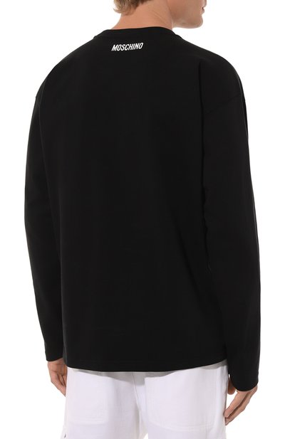 Хлопковый лонгслив MOSCHINO черного цвета по цене 28100 руб., арт. A1207/5244, фото 4 Хлопковый лонгслив MOSCHINO, арт. A1207/5244, фото 4
