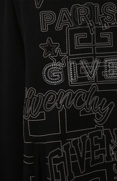 Детского хлопковый бомбер GIVENCHY черного цвета, арт. H30106/6A-12A | Фото 3 (Рука�ва: Длинные; Кросс-КТ: бомбер, Демисезон; Материал сплава: Проставлено; Материал внешний: Хлопок; Материал подклада: Синтетический материал; Драгоценные камни: Проставлено; Ростовка одежда: 7 лет | 122 см, 12 лет | 152 см, 9 лет | 134 см)