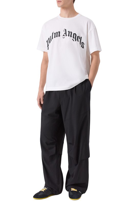 Комбинированные кеды PA 5 Palm Angels PMIA105F25LEA001 Чёрный  PMIA105F25LEA001 Фото 2