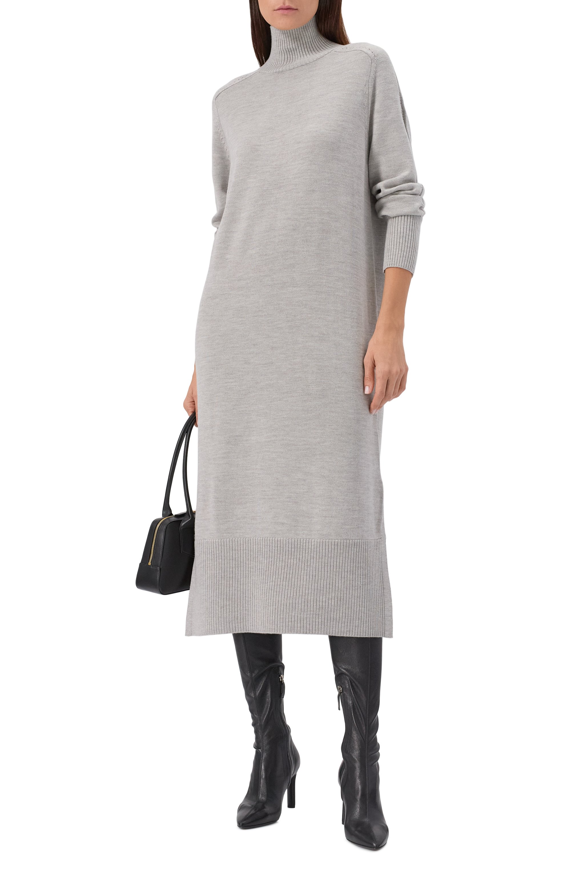 Платье BOSS ORANGE серого цвета по цене 24750 руб., арт. 50548961, фото 2 Платье BOSS ORANGE, арт. 50548961, фото 2